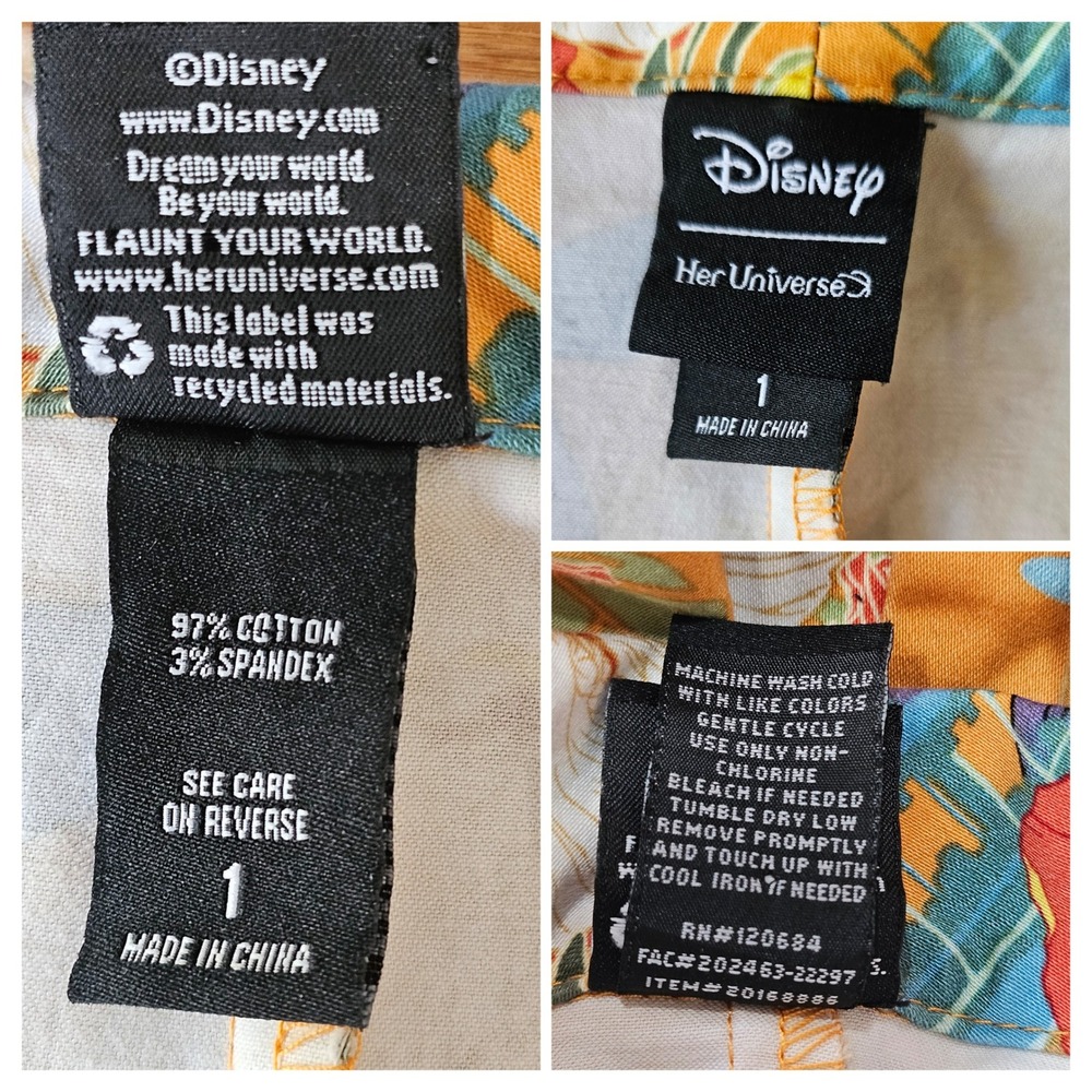 Her Universe Disney Jungle Cruise Retro Print Dress Exclusive Size‎ L 14/16 - Picture 5 of 12